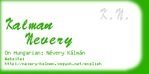 kalman nevery business card